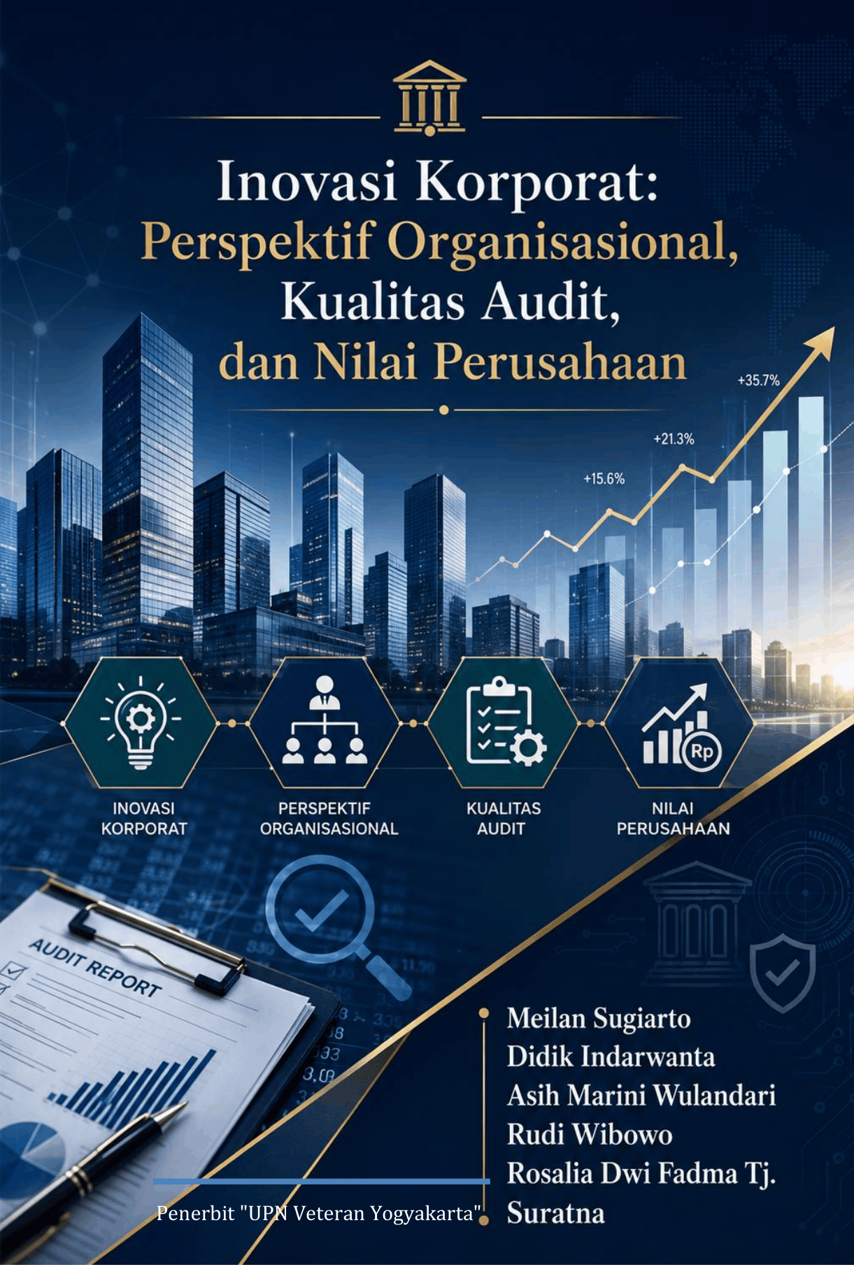 Cover Buku INOVASI KORPORAT: PERSPEKTIF ORGANISASIONAL, KUALITAS AUDIT, DAN NILAI PERUSAHAAN